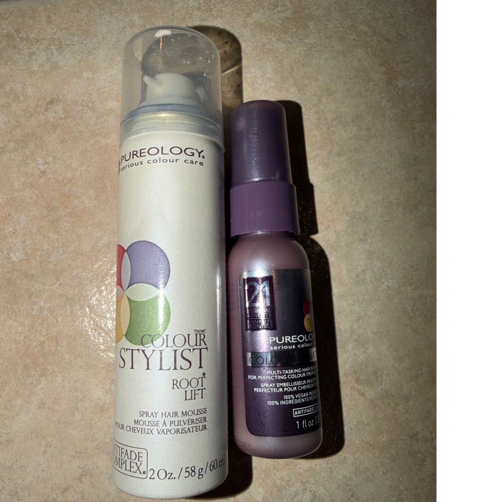 Pureology Hair Root Lift Mousse Colour and Fanatic Spray leave in travel‎ hair